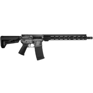 Shark Coast Tactical Trump 2.0 AR-15 rifle side view in Distressed Silver Black finish