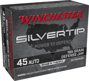 WINCHESTER SILVERTIP 45ACP 185GR HP 20RD BX 200RD CASE
