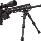Caldwell Accumax Premium 6-9 inch carbon fiber bipod with M-LOK and KeyMod adapters in black