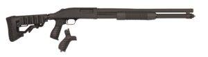 Mossberg 590 Tactical 12GA 20in cylinder-bore barrel with black FLEX 6-position stock and pistol grip, 8+1