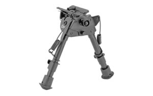 Caldwell XLA Pivot Bipod 6-9 in black aluminum mounted to swivel stud