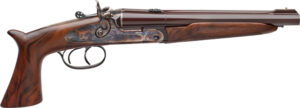 Pedersoli Howdah Vintage double-barrel pistol .45/.410 10.25 inch barrel walnut stock case colored