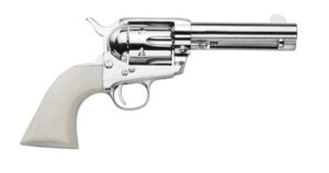 Turner Fabrications Traditions 1873 .45 Long Colt 5.5-inch nickel revolver with white PVC grips