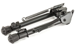 UTG TL-BP88Q tactical bipod showing adjustable legs, rubber feet and quick-detach Picatinny mount