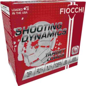 Fiocchi Exacta Light Shooting Dynamics Shotshells 12ga 2-3/4" 1-1/8oz 1165 fps #8 25/rd