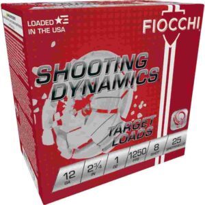 Fiocchi Shooting Dynamics Shotshells 12ga 2-3/4 in 1oz #8 1250 fps 25/ct