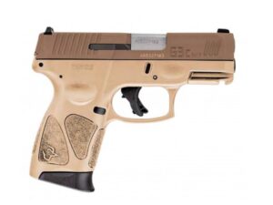 Taurus G3C 9mm pistol in Troy Coyote tan with a 3.2-inch barrel