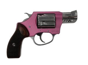 Charter Arms Coyote 53805 .380 ACP 2-inch ported pink alloy-frame revolver with rosewood grips