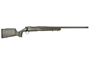 Christensen Arms Mesa Long Range .300 PRC 26 inch Burnt Bronze Cerakote rifle with green/black/tan stock