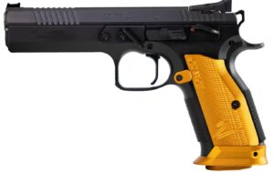 CZ TS2 Orange .40 S&W competition pistol with 5.20 inch bull barrel and orange aluminum grips