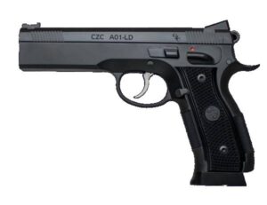 CZ A01-LD 9mm match-grade bull barrel pistol, blued finish, two 19-round magazines