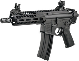 Walther Hammerli Tac R1 C .22 LR 9 inch threaded barrel pistol in black with flip-up sights