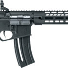 Walther Hammerli Tac R1 C .22 LR 9 inch threaded barrel pistol in black with flip-up sights