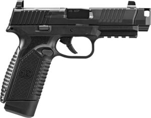 FN 545 MRD compensator .45 ACP pistol in black with two magazines