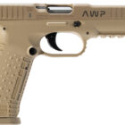 Arsenal Strike One 9mm pistol in desert tan with 5-inch barrel and 17-round magazine
