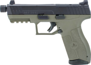 IWI Masada 9mm OD Green polymer pistol, threaded barrel, optics-ready, two 10-round magazines