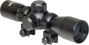 Hatsan Optima 4x32C compact scope with mounting rings and protective caps