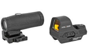 Holosun HS510C reflex sight and HM3X 3X magnifier combo in black