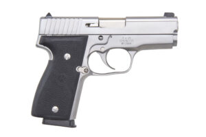 Kahr K9 9mm stainless pistol K9093A black textured grip side view