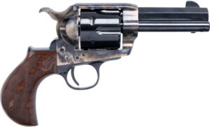 Cimarron El Malo 2 revolver with 3.5-inch octagon barrel and checkered walnut birdshead grip
