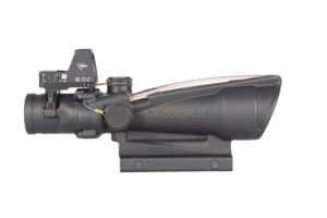 Trijicon ACOG 3.5x35 with RMR Type 2 mounted, matte black finish