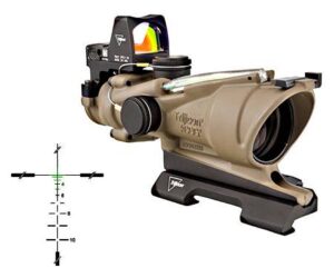 Trijicon ACOG ECOS 4x32 FDE with 3.25 MOA RMR and illuminated green crosshair