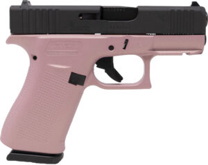 Apollo Custom GLK 43X 9MM 10RD pistol in pink and black with accessory rail