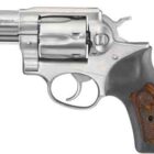 Ruger GP100 TALO stainless 2.5in .357 Magnum revolver with Hogue rubber grips and gold bead front sight