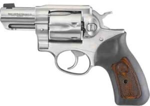 Ruger GP100 TALO stainless 2.5in .357 Magnum revolver with Hogue rubber grips and gold bead front sight