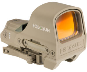 Holosun HE510C open reflex sight FDE green 2 MOA dot 0.91 x 1.26 window