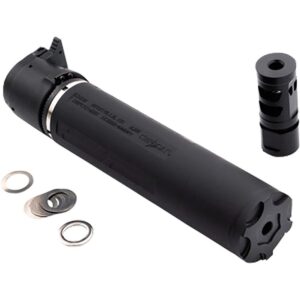 CMMG DEFCAN 57 black suppressor with ZEROED flash hider 1/2-28