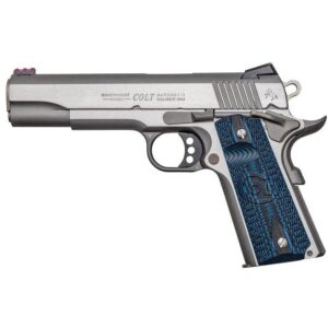 Colt Government Competition 9mm 5in stainless pistol with Novak fiber-optic sights