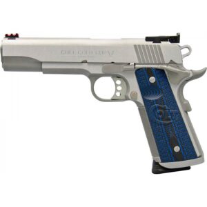 Colt Gold Cup Trophy 9mm 5 in. stainless pistol with blue G10 grips and fiber optic front sight