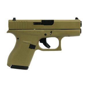 Glock 42 Custom FDE subcompact .380 ACP with 3.25 inch barrel and two 6-round magazines