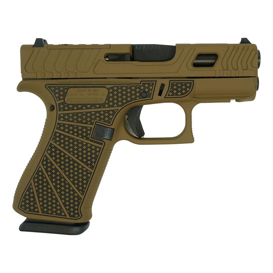 Glock 43X | Jimbo Ripple Stipple | FDE Optic Cut | 9mm