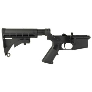 FN15 Patrol complete lower receiver, black anodized 7075-T6 aluminum, configured for .223 Rem/5.56 NATO