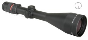 Trijicon AccuPoint 2.5-10x56 riflescope with illuminated red triangle post, 30mm tube, matte black