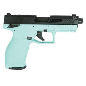 Taurus TX22 T.O.R.O. .22 LR pistol cyan polymer frame black slide threaded barrel