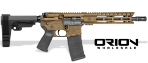 Diamondback DB15 5.56 10-inch pistol in BRNT/BRZ finish with SBA3 brace and 30-round magazine