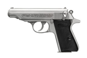 Walther PP Stainless pistol .32 ACP stainless finish left-side view
