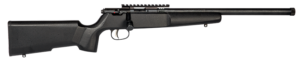 Savage Rascal Target 22 LR single-shot youth rifle with hardwood black stock and threaded heavy barrel