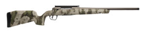 Savage Axis 2 Pro Woodland Compact 6mm ARC rifle with 20-inch threaded barrel and Woodland camo stock