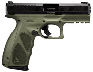 Taurus TS9 9mm 4-inch full size pistol matte black slide OD green frame
