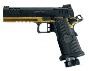 Great Lakes GL1911DS-9FSSGGLD 1911DS Synergy 9mm 5 inch barrel galaxy gold frame black slide