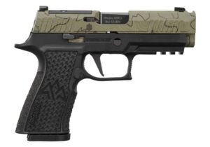 SIG Sauer P320 XTEN Endure Comp 10mm with moss green topographic Cerakote slide