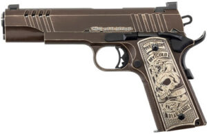 Auto-Ordnance Cold Dead Hands 1911 .45 ACP 5 inch Brown Cerakote with engraved aluminum grips