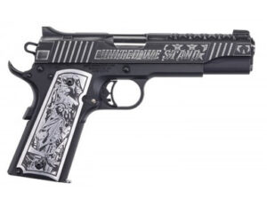 Auto-Ordnance 1911 United We Stand .45 ACP 5 inch pistol Black Armor Cerakote engraved aluminum grips