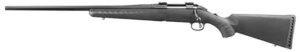 Ruger American Left-Hand .308 Win rifle with 22 inch barrel and matte black synthetic stock
