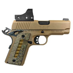 EAA Girsan MC1911SC 9mm compact 3.4-inch Dark Earth pistol with optic cut