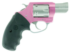 Charter Arms Pink Lady 52330 revolver, 2-inch barrel, pink frame and stainless barrel, side view